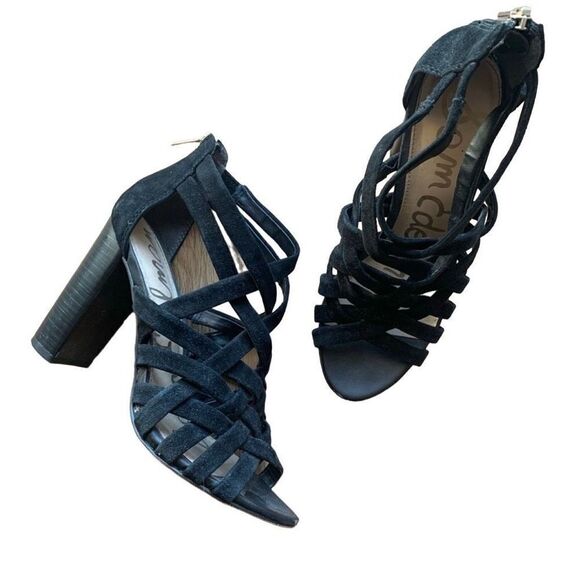 Sam Edelman Strappy Criss-Cross Cage
Block Heels 6.5 EUC - Picture 1 of 7